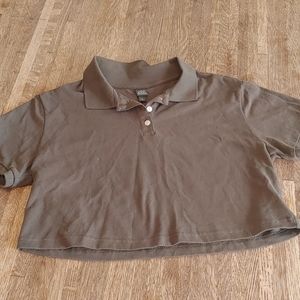 wild fable, S, Green Cropped Polo